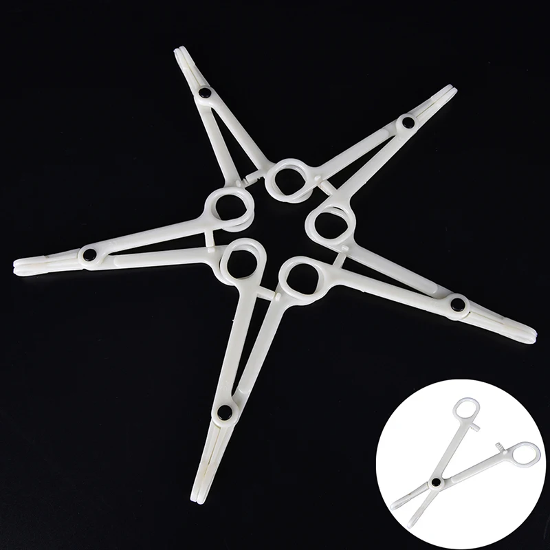 1pcs Piercing Supplies Tool Clamp Disposable Plastic Slotted Round Forcep JB