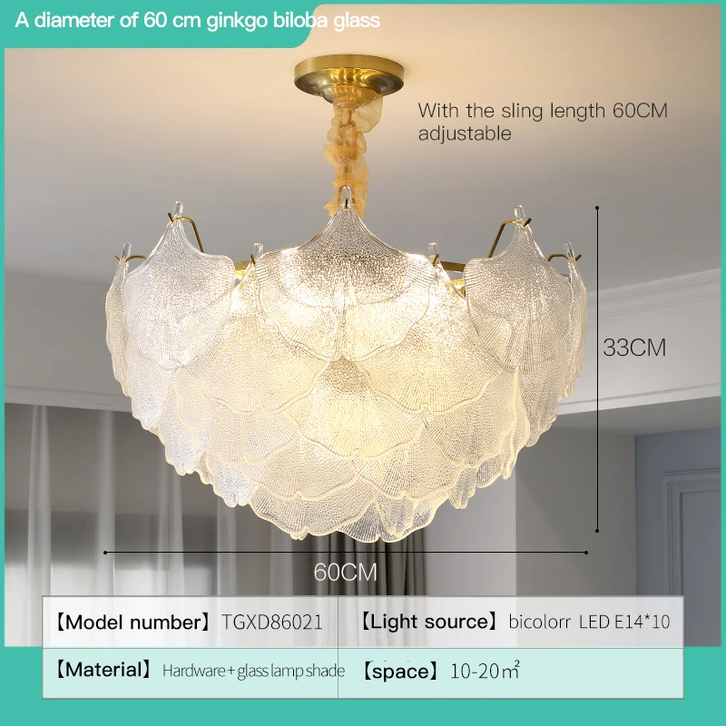 Maple Leaf Cluster Plafondlamp Kleine Kroonluchter Woonkamer Eetkamer Eiland Decoratie Franse Retro Parel Glazen Kroonluchter