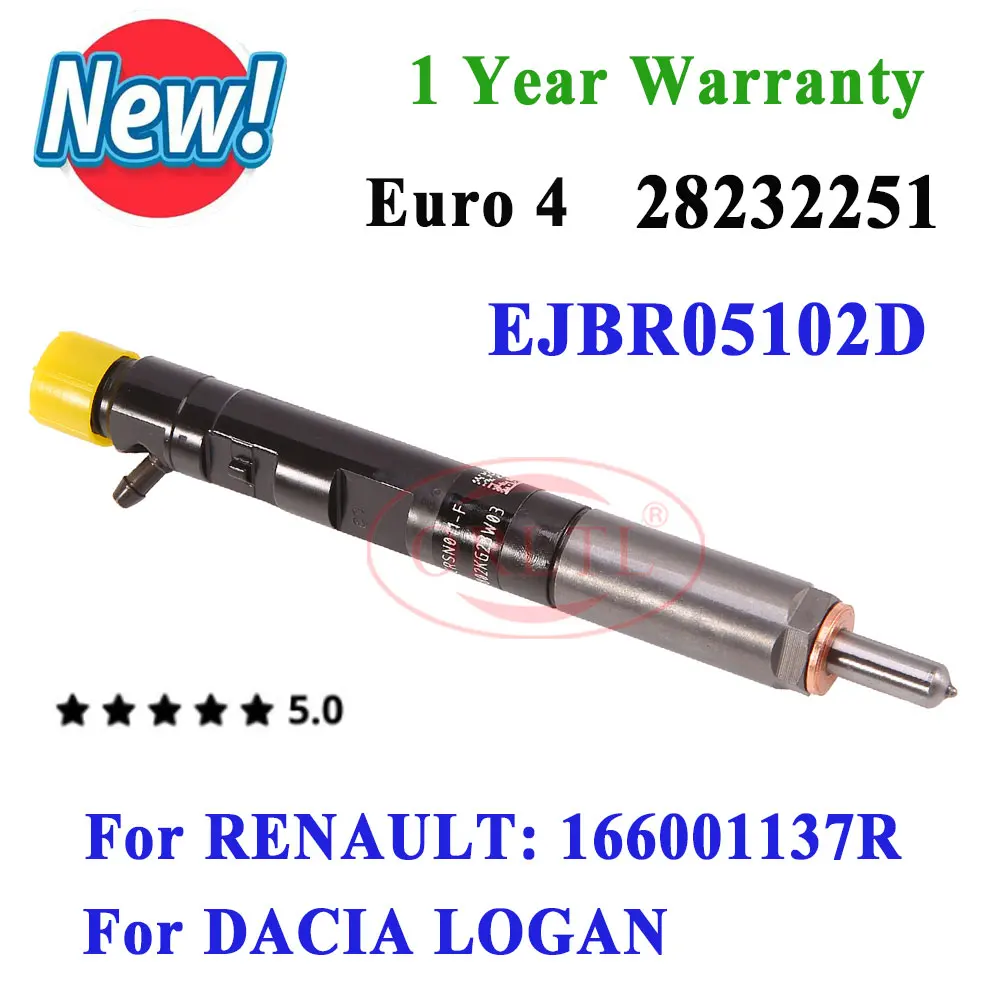 Diesel Genuine Fuel Injection EJBR05102D EJBR03101D 28232251 166001137R for RENAULT DACIA LOGAN Euro 4 Common Rail Fuel Injector