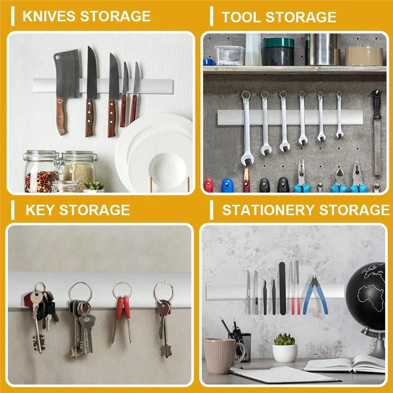 Magnetic Knife Strip - BAAJ-Wielofunkcyjny magnetyczny uchwyt na noże, listwa