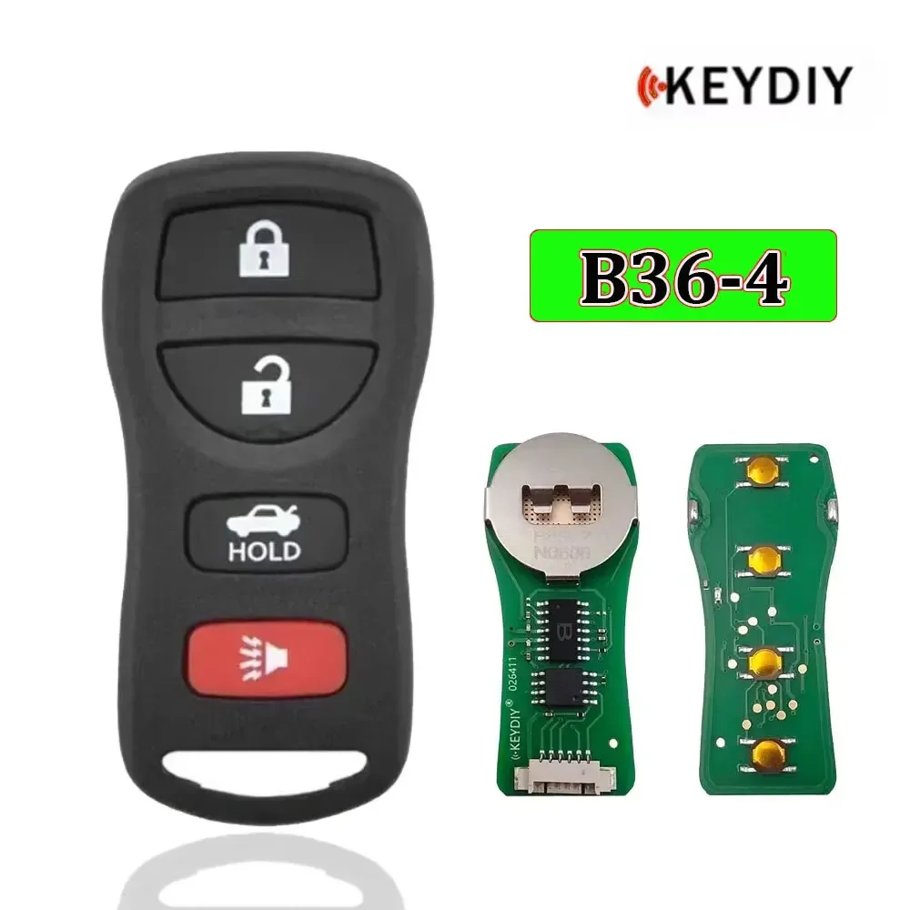 KEYDIY KD B36-4 Universal Remote Key 4 Buttons for Nissan Style Car Key for KD900/KD-MAX/KD-X2 MINI KD Max Key Programmer