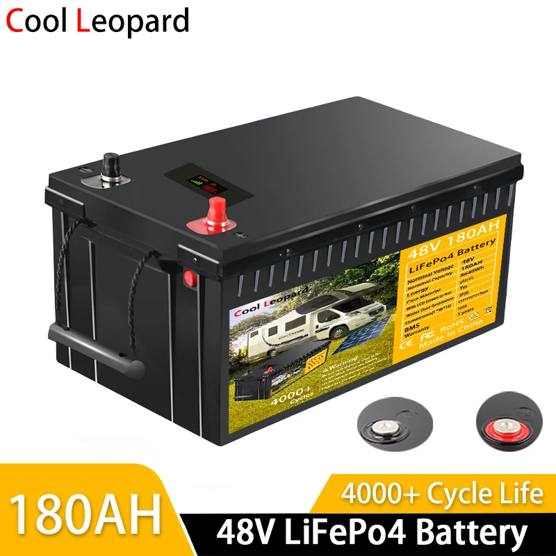 

LiFePO4 Battery 48V 180Ah Built-in BMS , Suitable For RV, Outdoor Backup Power ,Sightseeing Vehicle,Solar Power System Etc