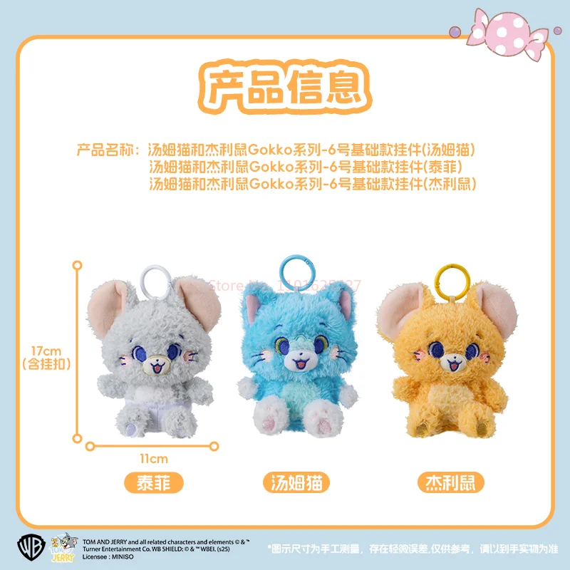 En Stock, colección genuina, serie Tom y Jerry Gokko, juguetes de peluche, colgante móvil, mochila, serie, juguete para regalo de Anime