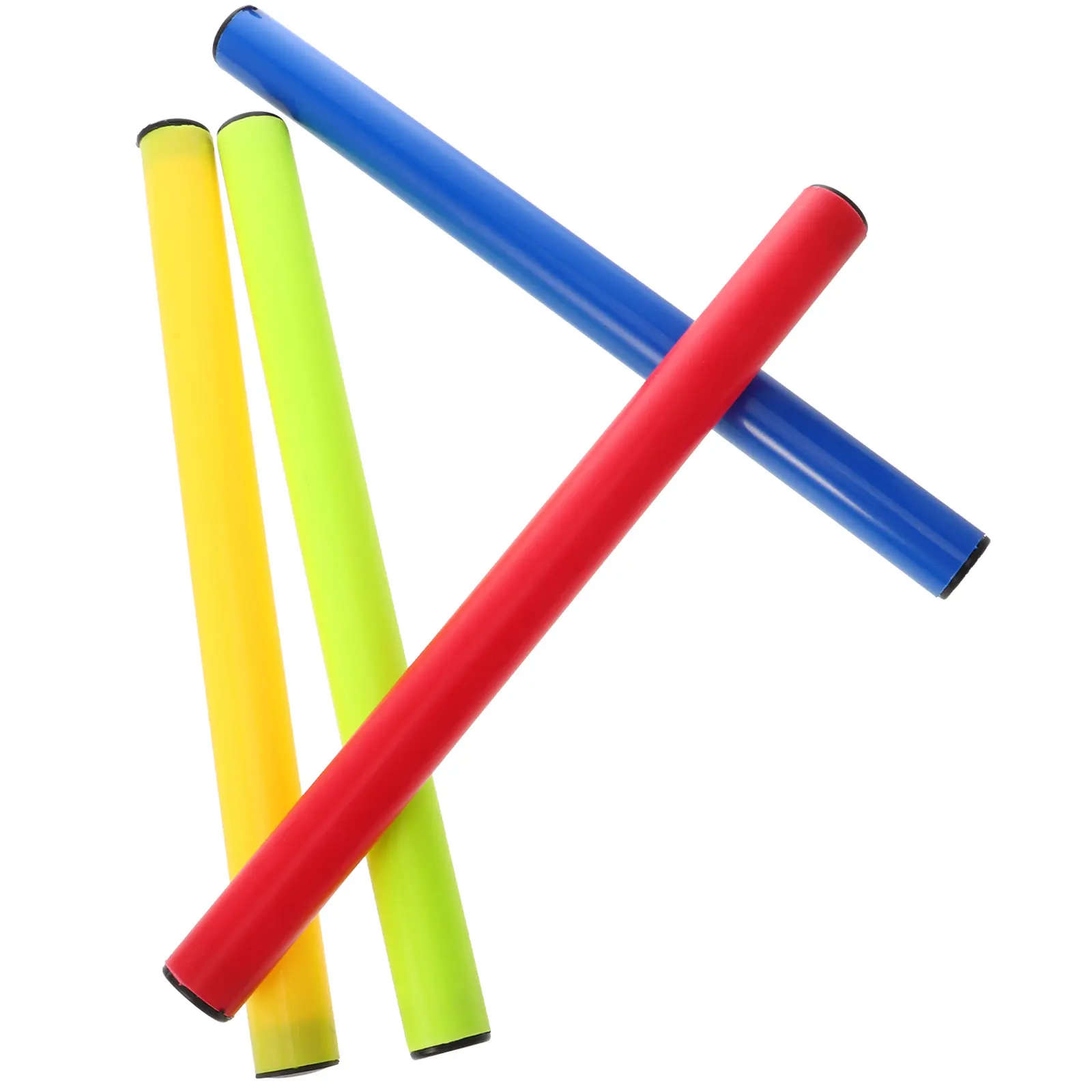 

4pcs Relay Baton Light Weight Smooth Edge Bright Color Racing Competition Tools Game Accessories Plastic Baton