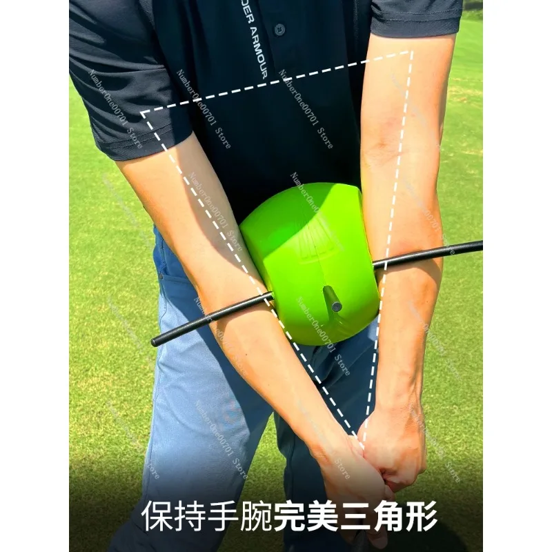 

Golf Connection Ball Trainer Keeps Arm in Perfect Triangle Swing Alignment for Putter Training