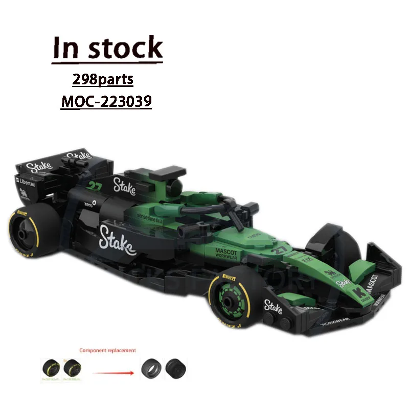 

MOC-223039 Новый автомобиль F1 Formula, строительный блок, модель 298 деталейMOC, креативные строительные блоки для мальчиков на день рождения, Рождество, игрушка в подарок