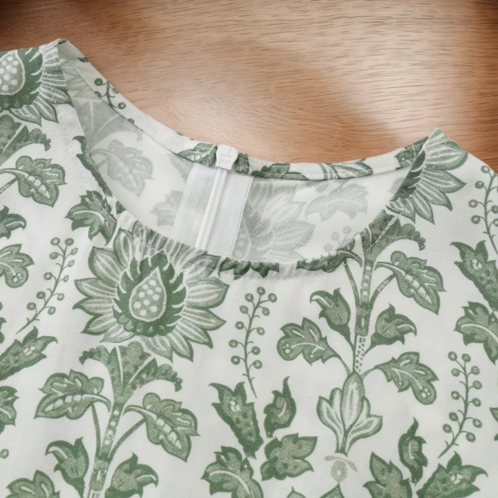 Herbst-Set für Damen, Baumwoll-Leinen-Hemd und Kleid, modischer Druck mit Tasche, hochwertige Kleiderkollektion, elegantes 2-teiliges Set für Damen – Detail 17