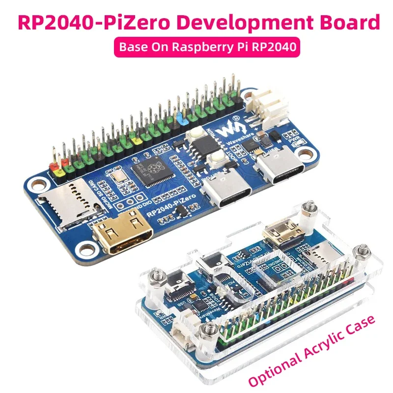 

Raspberry Pi PICO RP2040-PiZero Based On RP2040 Compatible with Raspberry Pi ZERO Size 16MB Flash GPIO Header USB Type C Port