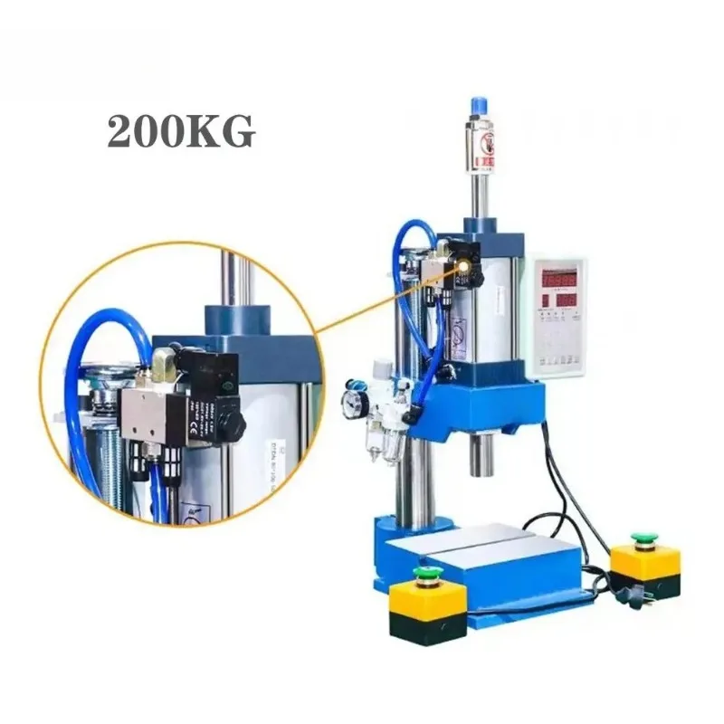 63 Desktop Pedal Pneumatic Press Small Adjustable Mechanical Press Pneumatic Mechanical Punching Printing Machine 220V 200KG