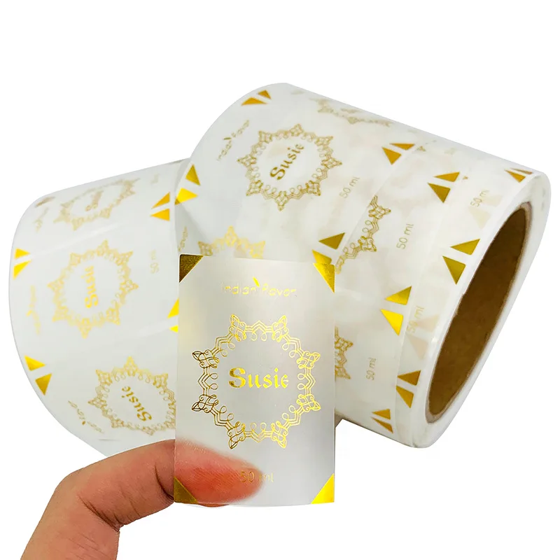 Custom Self-Adhesive Transparent PVC Stamping Cosmetic Labels with Custom Logos Sealing Stickers for Personalized Packaging - view 4