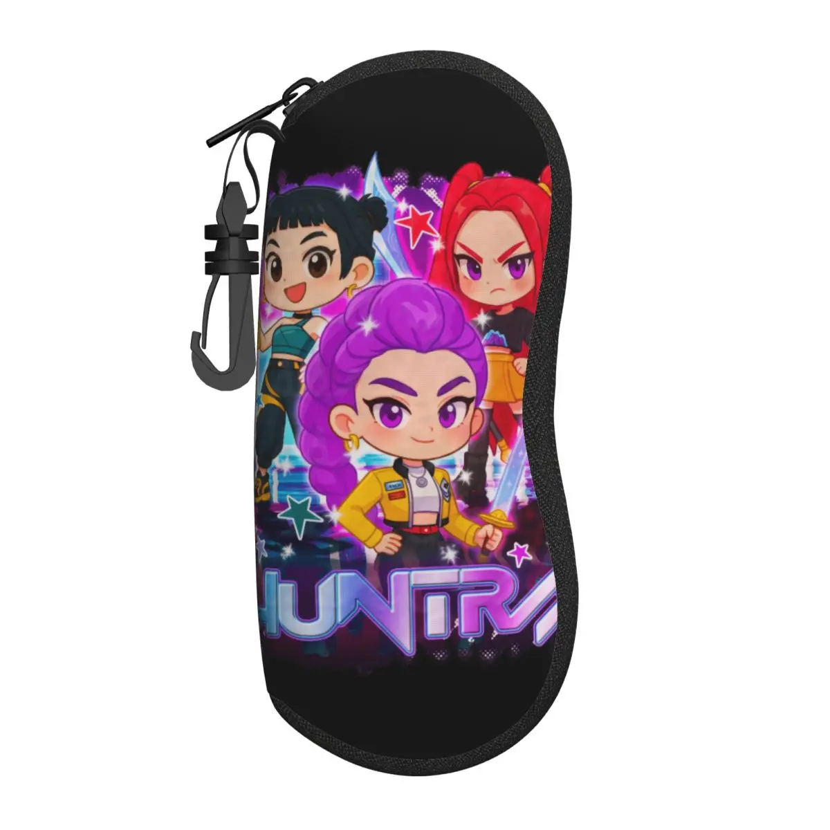 مخصص Kpop شيطان هنتر Huntrix الفتيات شل نظارات حالة للجنسين السفر النظارات حالة النظارات الشمسية حامي مربع