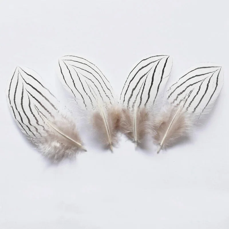 

100PCS/LOT!5-7cm/7-10cm -Silver Pheasant Plumage Feathers for Craft Millinery Fly Fishing Mask Headdress,Plumas Decoration