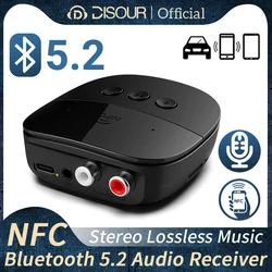 ブルートゥース5.2付きオーディオレシーバー,nfc,ワイヤレスアダプター,u-Disk,Tfカード,カーキット用マイク付き,スピーカーアンプ,rca 3.5mm