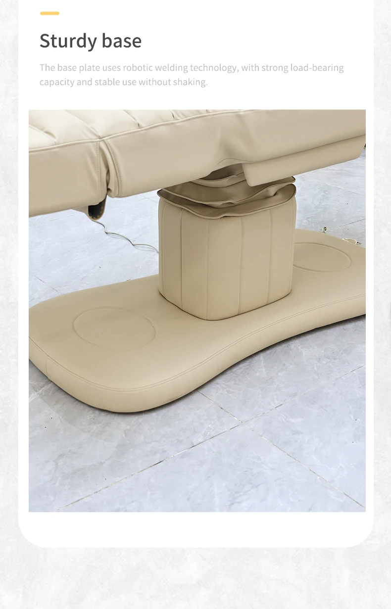 3-Motoren Verstellbarer Elektrischer Luxus-Schönheitsstuhl Gesichts-Wimpern-Massageliege Camilla für Salon-Kosmetik-Hautpflege-Schönheitsbehandlung – Detail 9