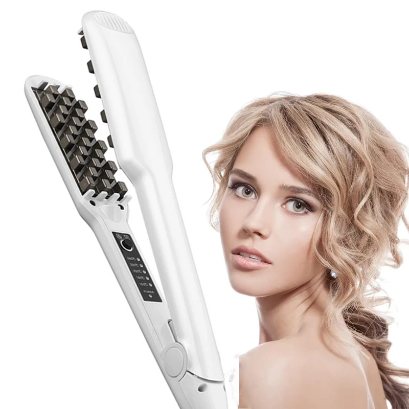 

Professional Volumizing Curling Iron Corn Perm Fluffy Splint Flat Iron Hair Styling Tool Hair Iron Ceramic 3d Grid Hair Crimper