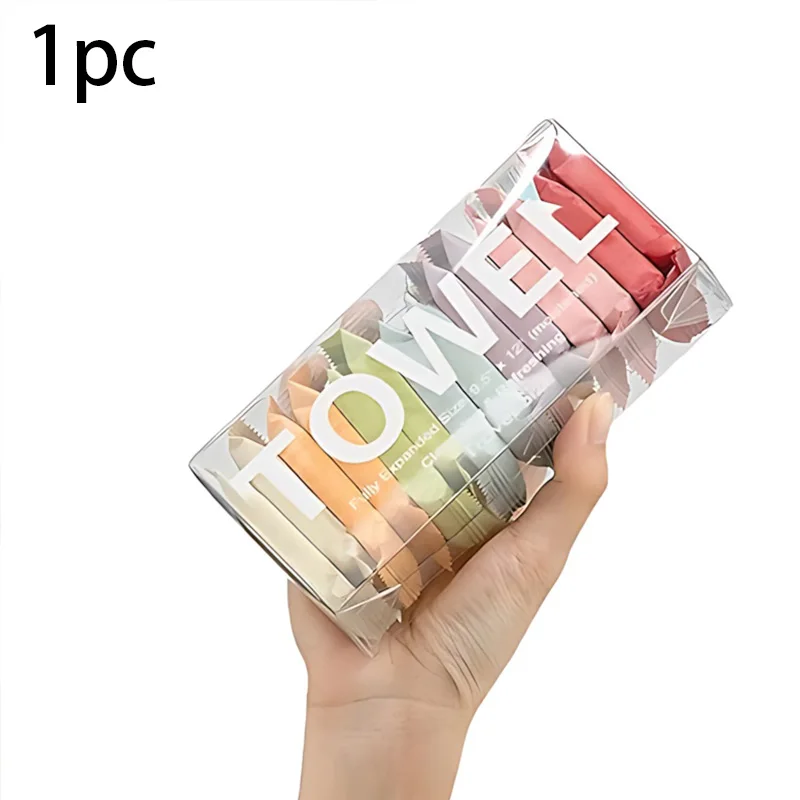 مناشف سفر مضغوطة - مناشف وجه سميكة وناعمة للاستعمال مرة واحدة لإزالة المكياج والتخييم وصالة الألعاب الرياضية وسريعة التوسع والبورتا