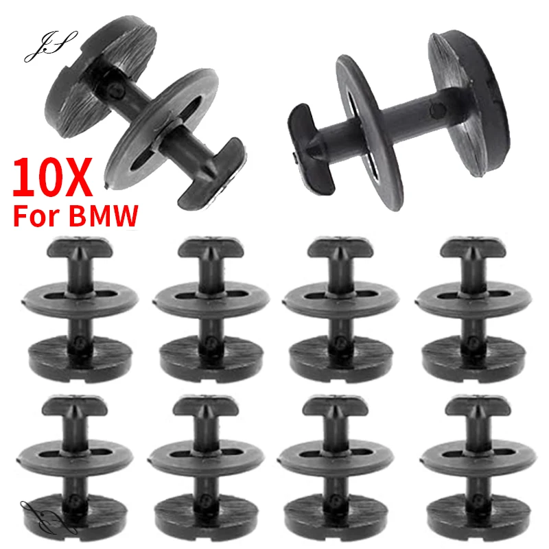 10Pcs/Set Car Floor Mat Carpet Clips Fastener Mudflap Splash Guard Rivet Push Retainer 82119410191 For BMW E32 E36 E38 E39 E46