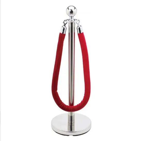 Hotel Bank Queue Pole Line Divider Stand Post Stainless Steel Bollard Stanchion Barrier