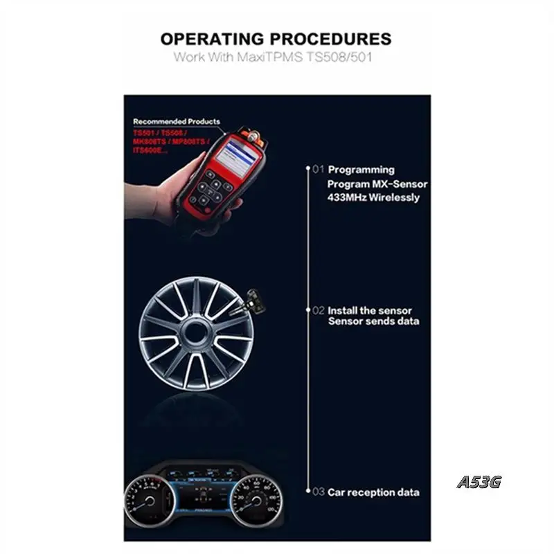 

8Pcs Programmable TPMS Tire Pressure Sensor 315MHZ+433Mhz 2 In 1 For Autel Tool TS408 TS508 ITS600 MX Sensor Monitor