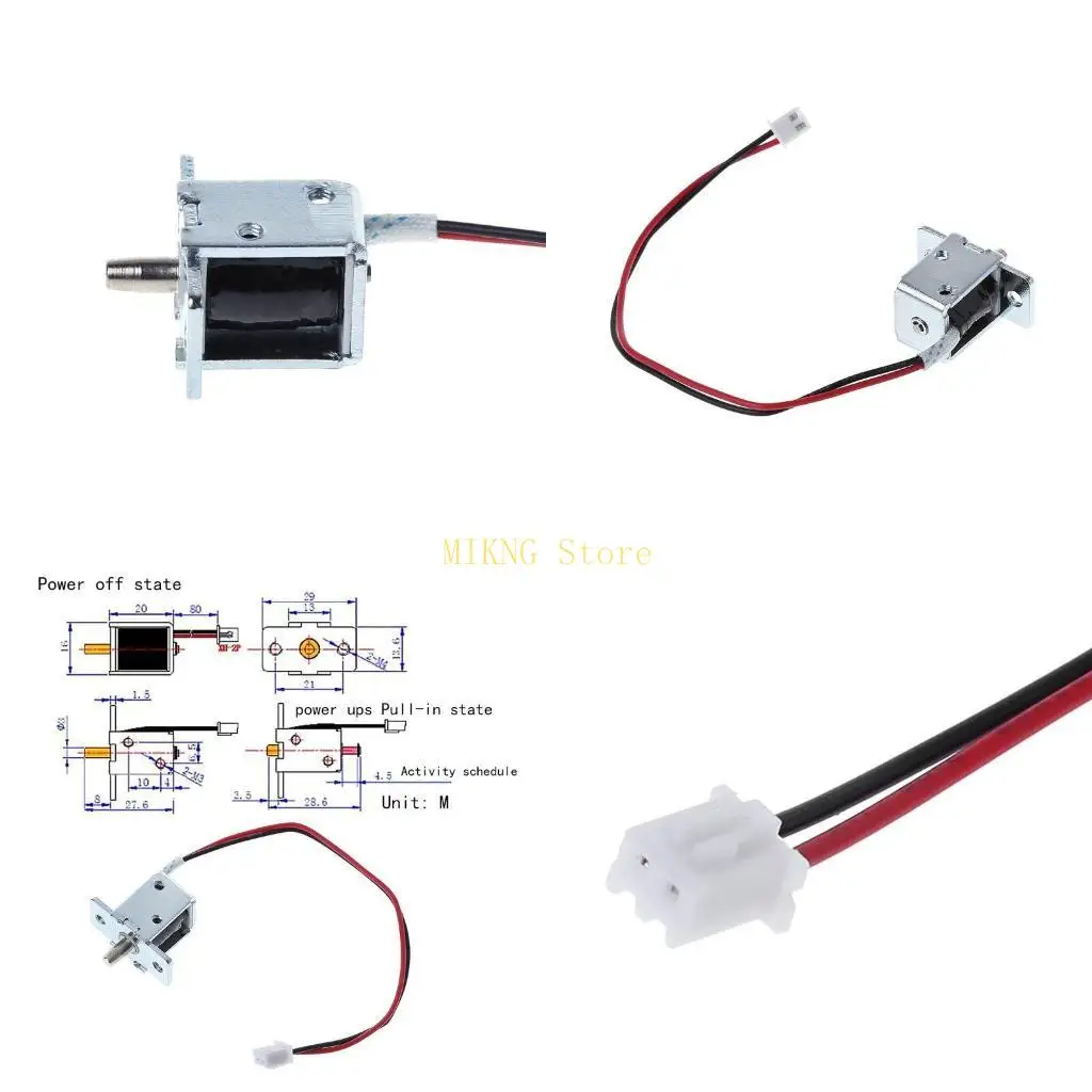 

12V Mini Electronic Door Lock Compact Solenoid for Valve Lock Push-Pull Lock for Power on to Safety Functi best sale
