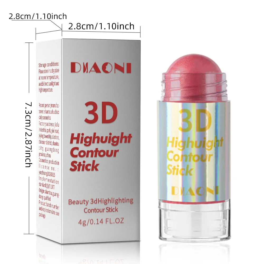 عصا هلامية ناعمة شديدة اللمعان ، أحمر خدود متعدد الوظائف ، عصا ظل كونتور ، ثلاثية الأبعاد ، مكياج وجه تفتيح ، مستحضرات تجميل #5