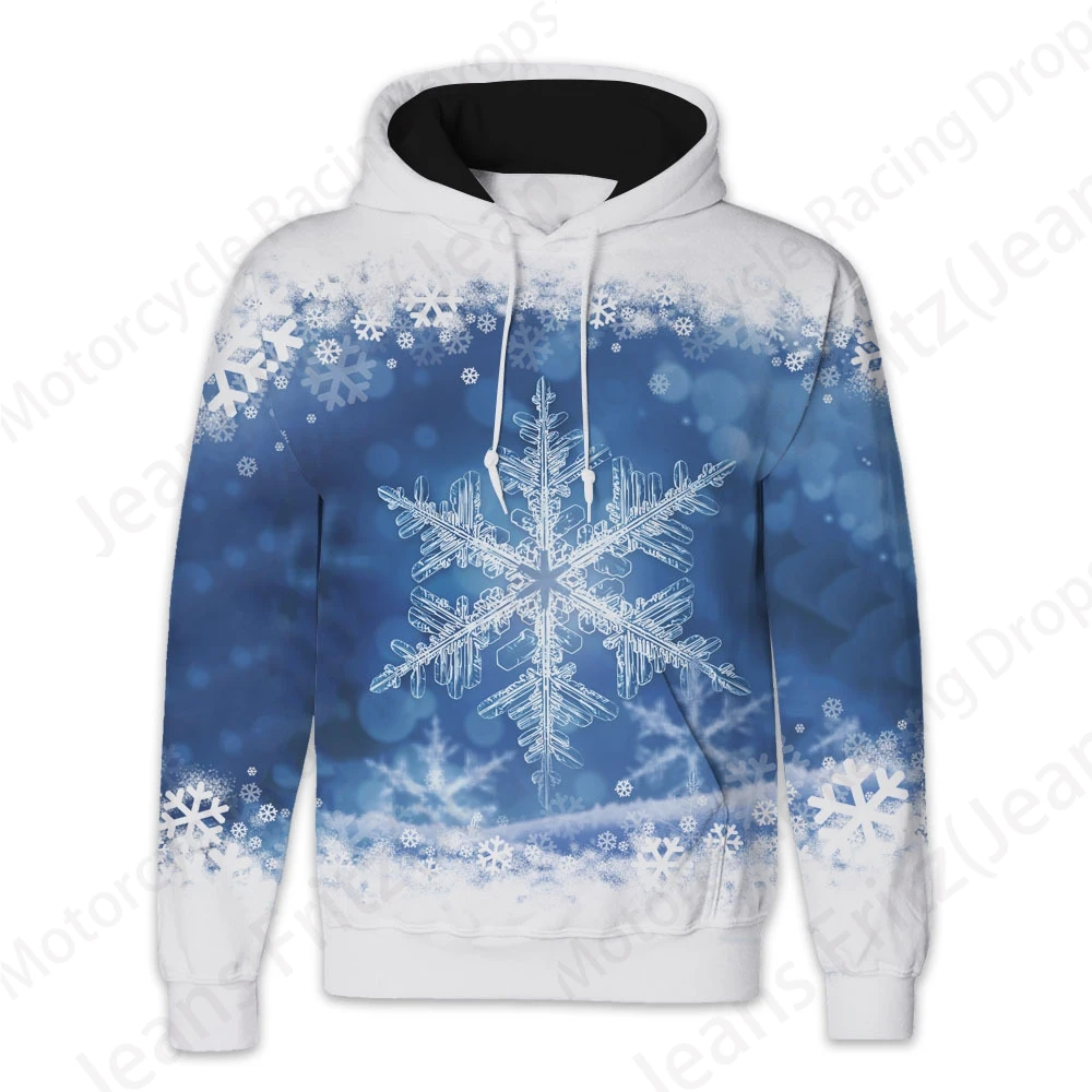 Snowflake 3d Print Hoodie Women Fashion Oversized Hoodies Women Sweats Coat Casual Hooded Sweatshirt Pullover Women\'s Clothing