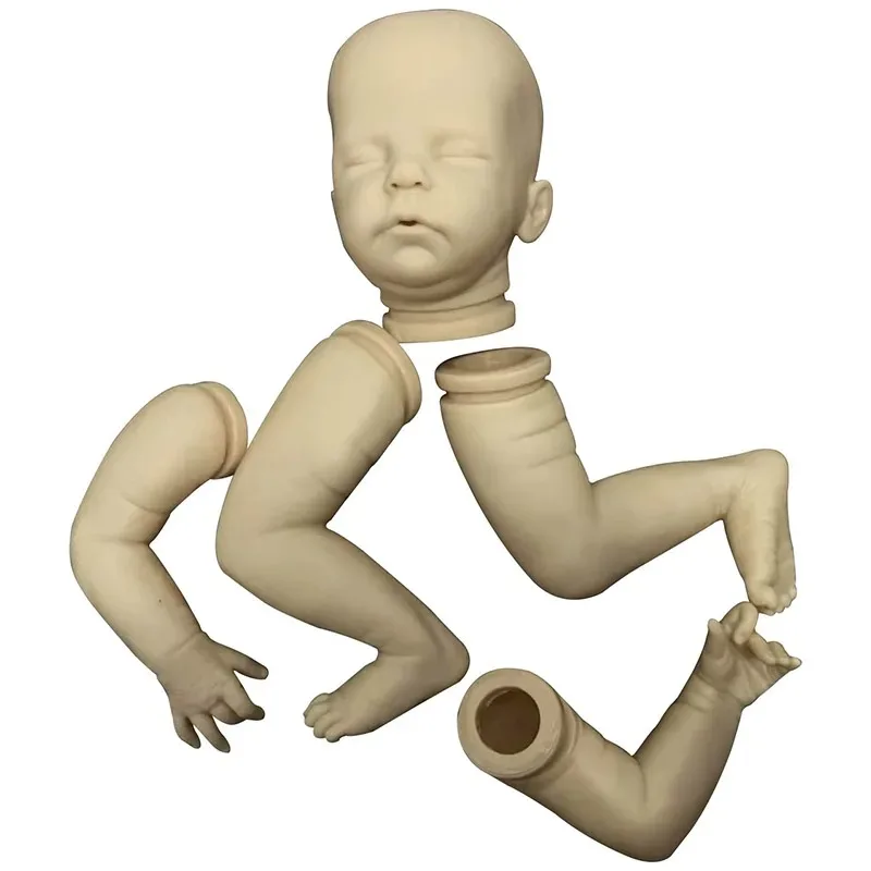 21 Inch Blank Unpainted Kit Alix Lifelike Reborn Doll DIY Doll Parts with Cloth Body
