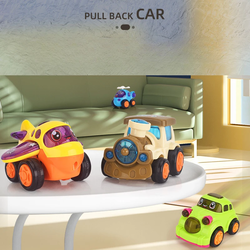 Baby Car Toys Cars Soft & Sturdy Pull Back Car Toys Mini Racing Car Kids Educational Toy for Children Boys Girl 1 2 3 4 5 Years