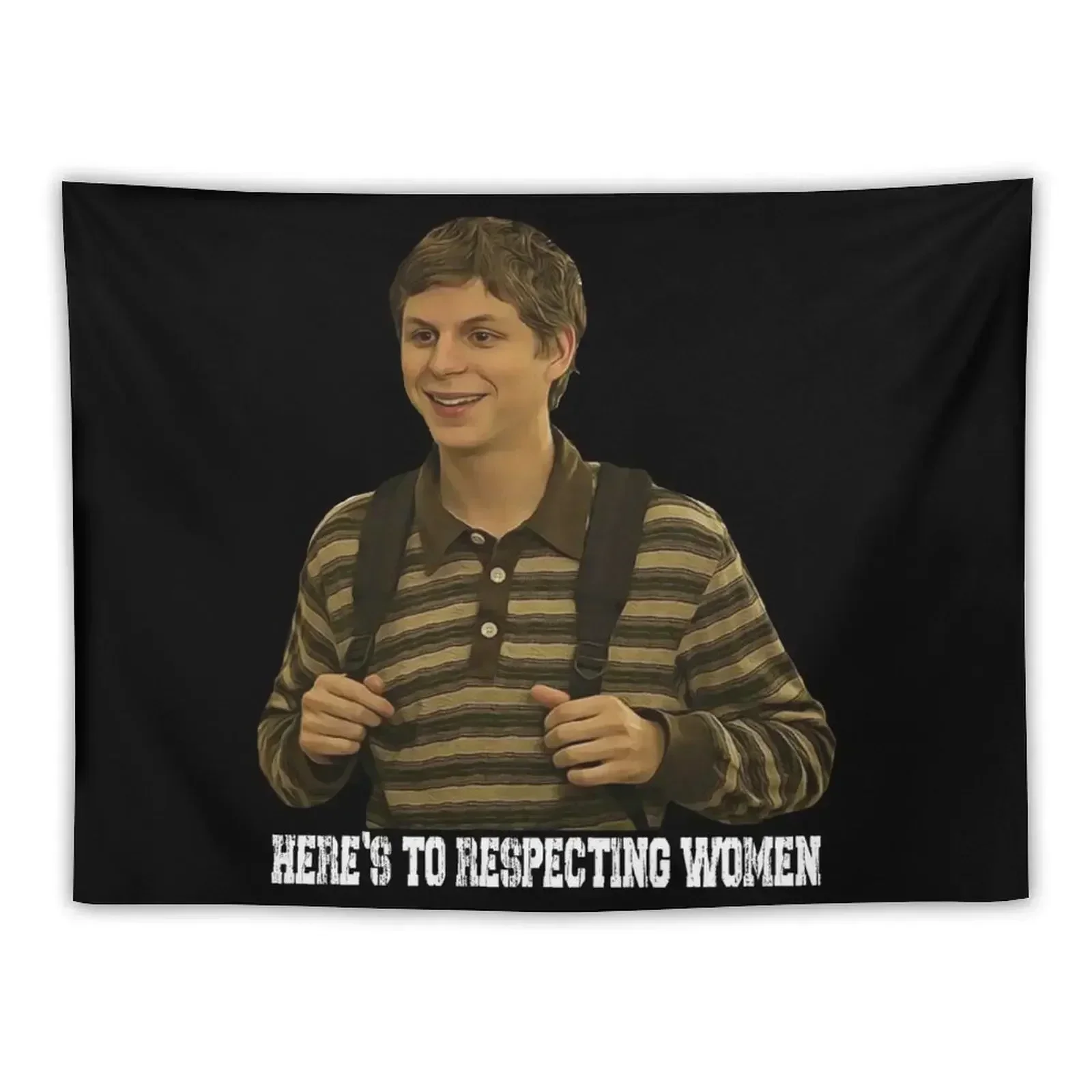 

Superbad - Here's To Respecting Women Tapestry Anime Decor Room Decor Wallpaper Home Decoration Accessories Tapestry