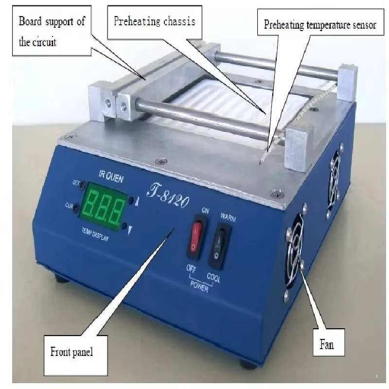 

PID Temperature Control Preheating Station Heating Table T-8120 200 * 240MM Preheating Furnace Infrared Preheating