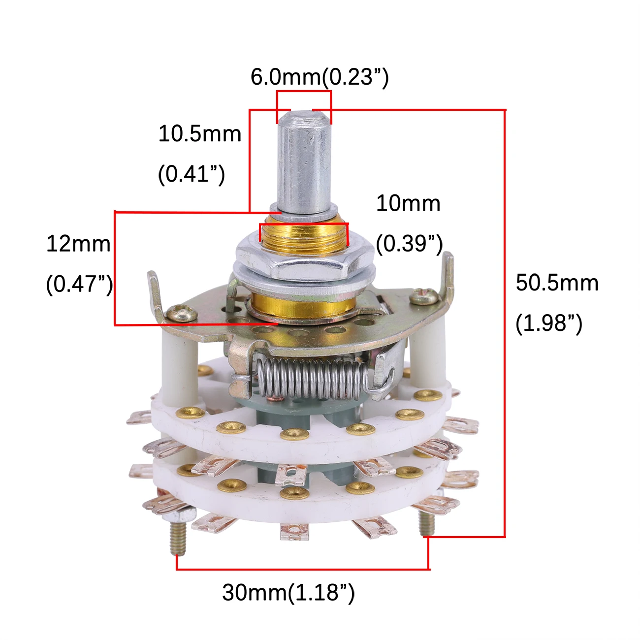 1PC Ceramic KCZ Rotary Switch Band Channel Selector KCZ 11W 1D 11W 2D 11W 3D 11W 4D 1P11T/2P11T/3P11T/4P11T KCZ Switch