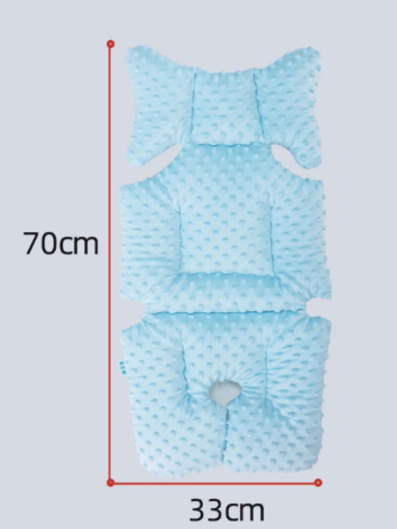 New Sky blue stroller cushion, bean down, breathable fabric, soft and skin-friendly on both sides.