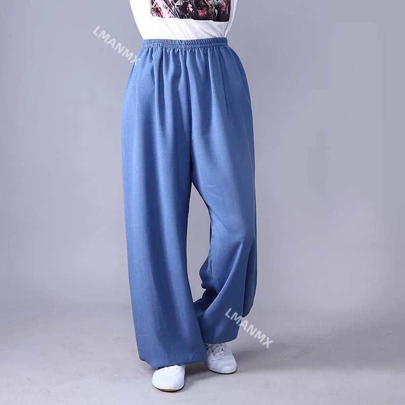 Cotton Linen Tai Chi Pants Lantern Breathable Women Men Martial Arts Pants Yoga Taekwondo Boxing Karate Jeet Kune Do Trousers