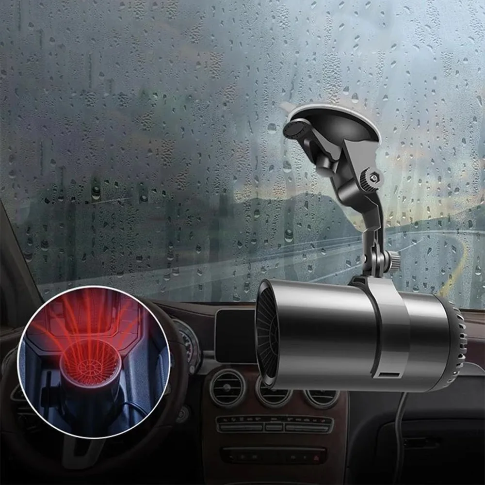

Fast Heater Electric Car Heater Windshield Heating Portable Windshield Defogger with Suction Holder Heating Fan Automobile