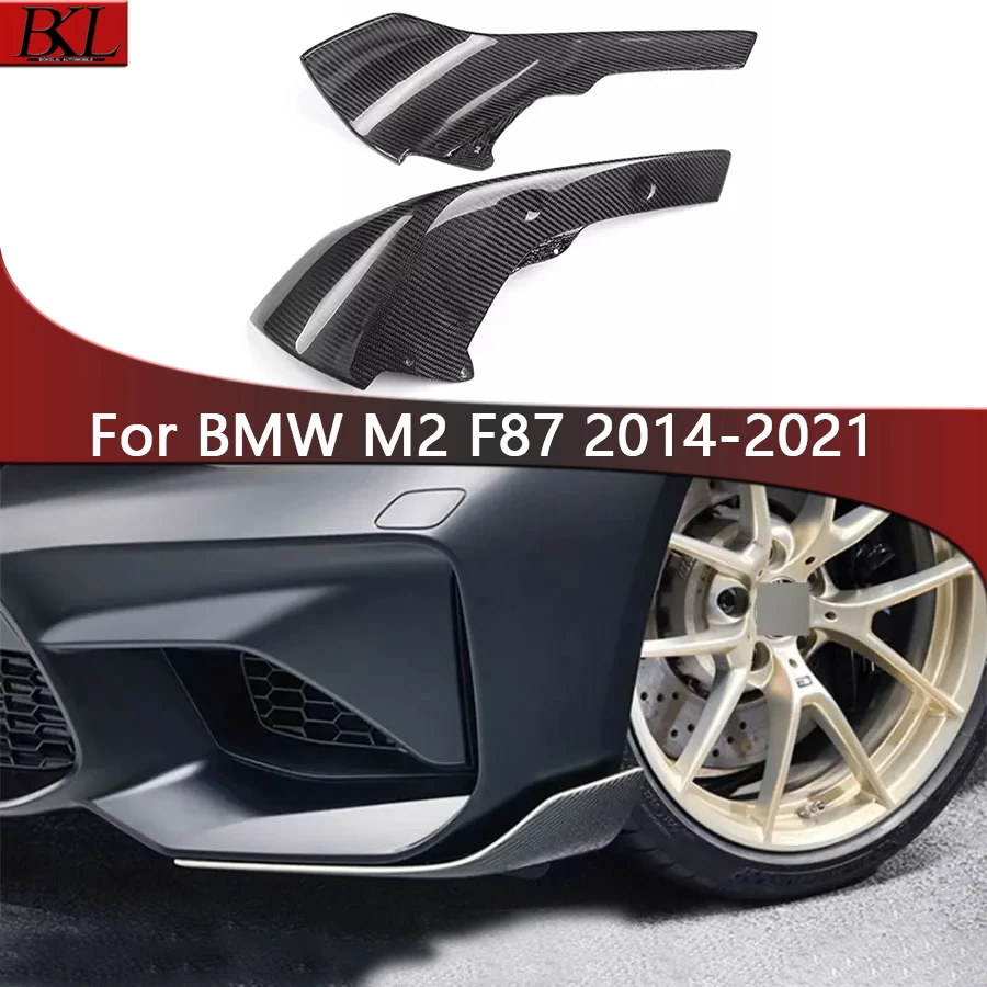 

For BMW M2 F87 2014-2021 Carbon Fiber wrap angle Car Front Bumper Splitter Corner Trim Cover Front Chin upgraded body kit