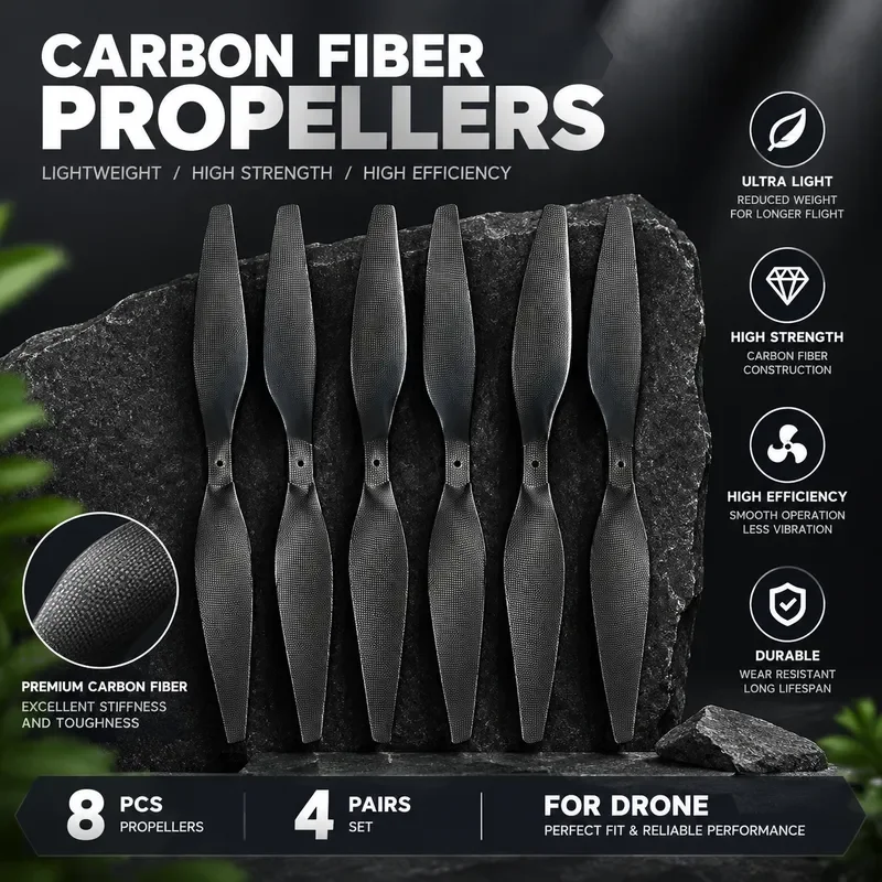 for TMOTOR Carbon Fiber Blade 2475 Drone Propeller 24 Inch Straight Wing Props