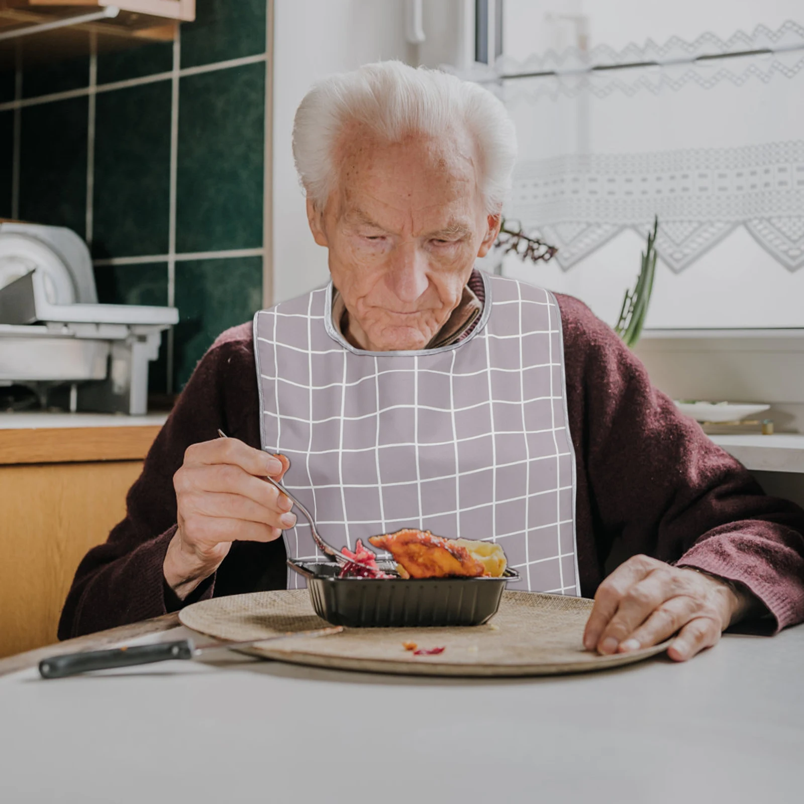 

Waterproof Rice Bag Aprons for Women Adult Bibs Multifunctional TPU PVC Elderly Bedridden Patients Clothing Protector Large