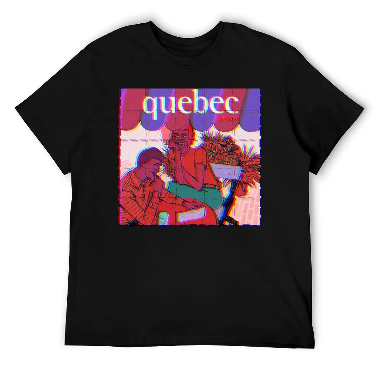 تي شيرت وين كيبيك قطن تي شيرت رجالي 100% تي شيرت كاجوال للرجال