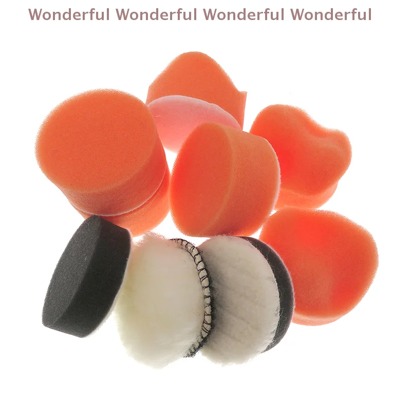 

Polishing Sponge Pad 9-Pcs Set, 50mm 2-Inch with Wool Buffing Pad for Car Polisher Abrasive Tools
