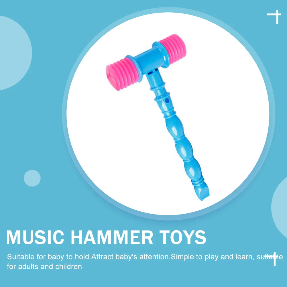 

8pcs Plastic Hammer Toys Musical Flute Sound Baby Montessori Pounding Toddler Educational PVC Kids Grip Training