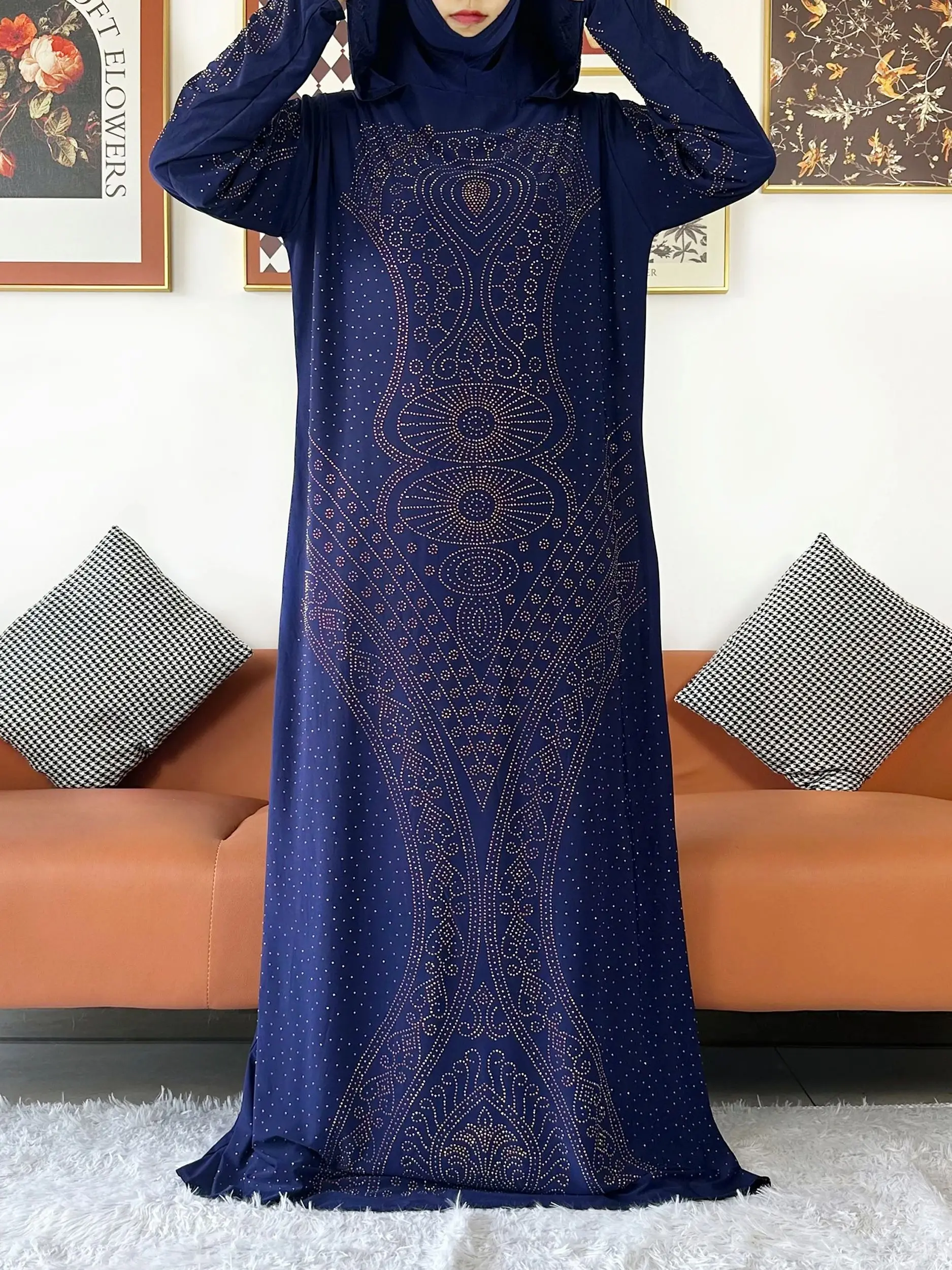 Moslim Dame Gebed Kaftan Capuchon Jurk Kalkoen-Afrikaanse Maxi Gewaad Met Hijab Dubai Arab Abaya Islam Kleding Ramadan Hoed Joint