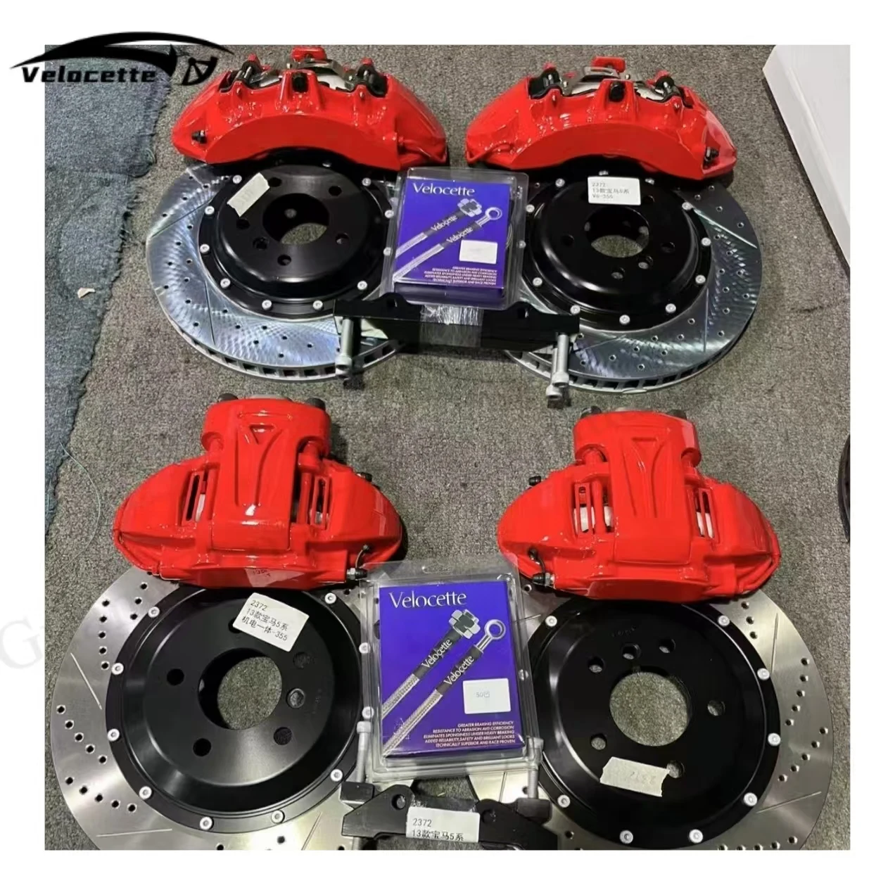 

Big Brake Calipers Kit Front 6 Pistons Rear 4 Pot Auto Brake System 355-400mm for bmw E46 E39 E92 E60 M3 F10 Z32 E90 vw Golf Mk4