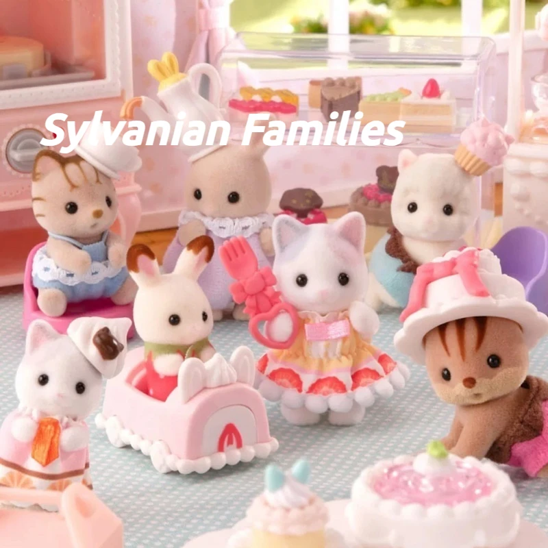 Sylvanian Families Limit Mystery Box Cake Baking Series Blind Box Blind Bag Marine Animal Series Forest Animals Doll Toys Gift