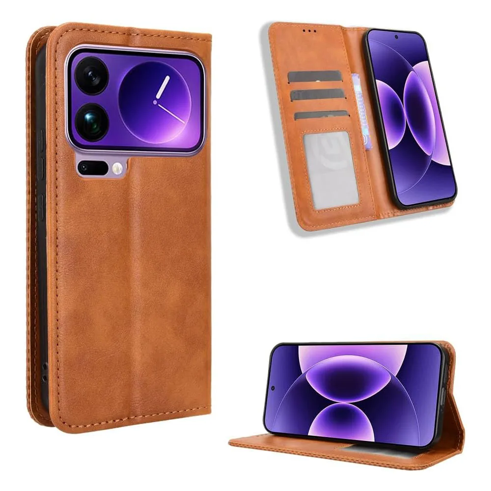 

Compatible for Xiaomi 17 Pro Max/17 Pro/17 PU Leather Flip Case with Magnetic Card Wallet