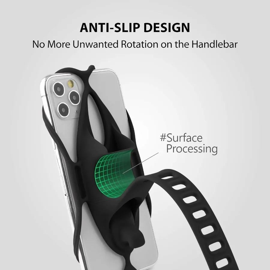 Universal Cycling Phone Holder with ScratchFree Silicone and AntiSlip Design for Handlebar Durable Bike Tie Mount Compatible wi