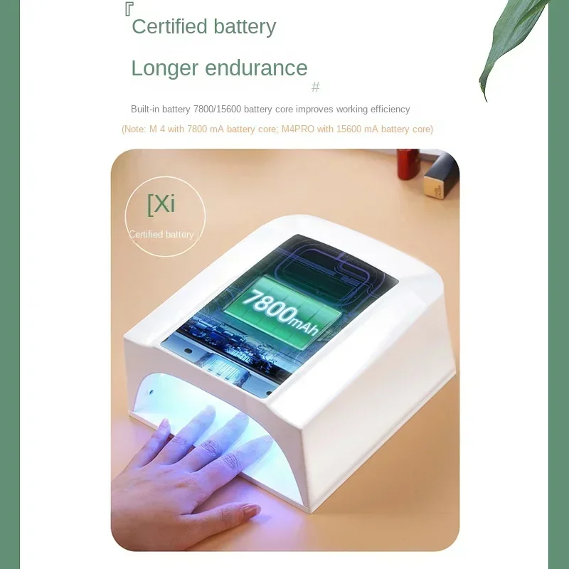 2023 New Full Screen Smart Touch 15600 MA Battery Charging Hot Lamp Phototherapy Machine Nail Heating Lamp