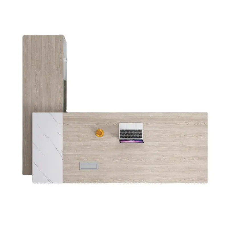

❀zz Luxury Modern Furniture L Shaped Wooden Panel Office Furniture Executive Desk Sets^