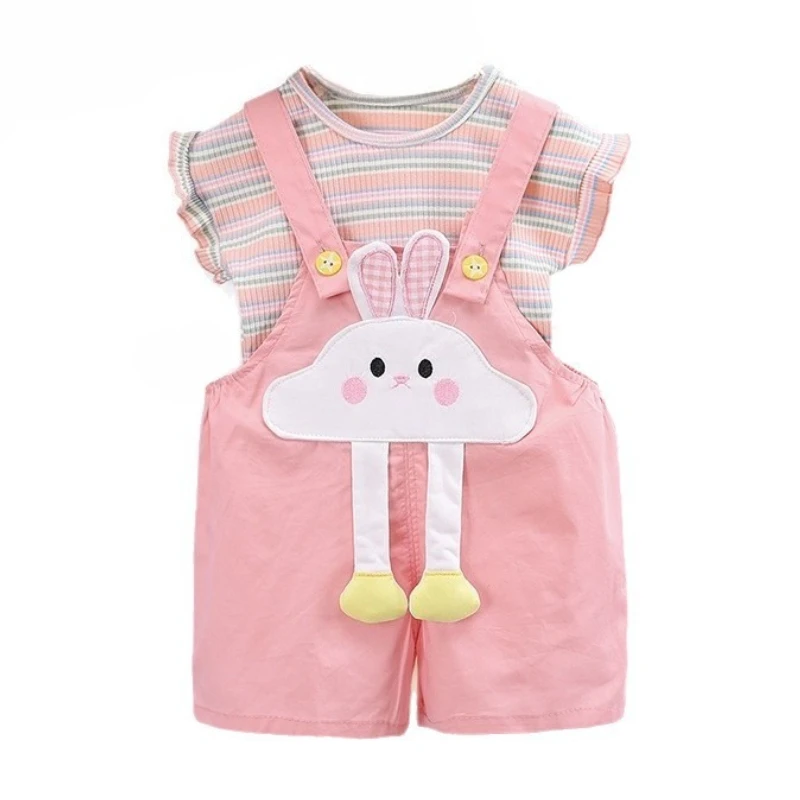 

New Summer Baby Clothes Suit Children Girls Vest Shorts 2Pcs/Sets Kids Clothing Toddler Fashion Casual Costume Infant Tracksuits