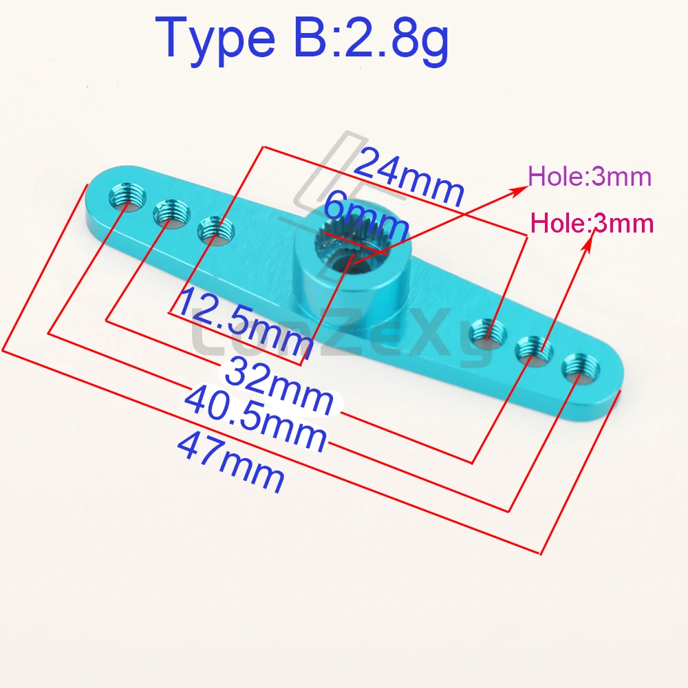 25T M3 Aluminum Alloy RC Servo Arm Horn Single Arm/Dual Arm for 1/10 RC Boat SCX10 HSP TRX4 30-100CC Light Truck Aircraft RC