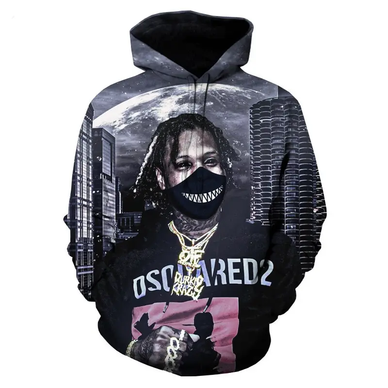 Hot Rapper Lil Durk 3d Print Men/Women Laxity Hoodie Casual Oversized Pullover Fashion Popular Sweatshirt Fashion Men Clothing